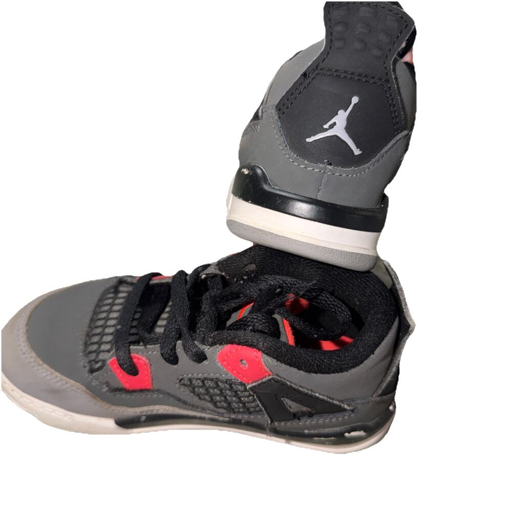 Jordan 4 Retro (TD) Size 9C Dark Grey/Infrared 23-Black SRS